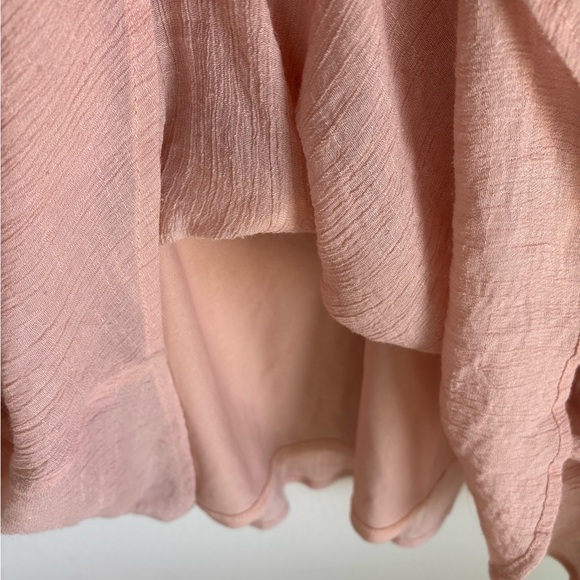 Boho Umgee Blush and Cream Lace Blouse with Embroidered sleeves in size large - Picture 7 of 14